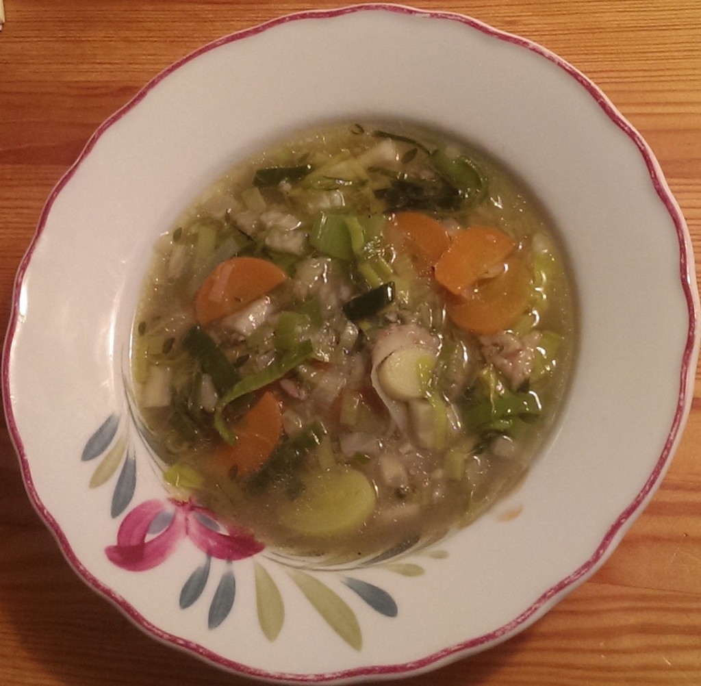 Purreløk suppe